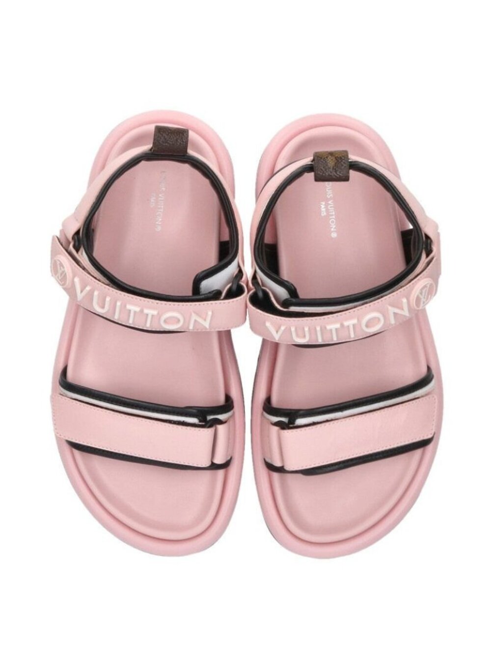 Louis Vuitton Pour Pillow Line Logo Belt Strap Sandals 38 - Picture 4 of 5